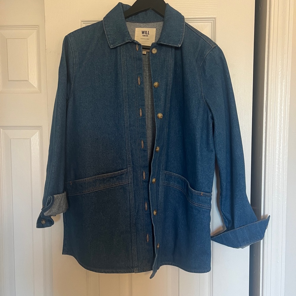 Sezane Blue Denim Jacket